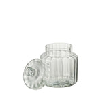 Pot de Rangement Elia en Verre Transparent - Vue de côté