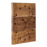 HOLZHR Mur Horloge 30x30cm salon en bois Square en silence en bois de mangue massif