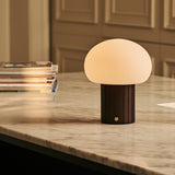 Lampe de table rechargeable Pieter marron foncé