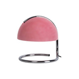 Lampe de table "Burano" rose, env. 25 cm de haut, Ø 23,5 cm, en métal et verre rose color chromé, E27.