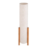 Lampe de table "Matilda" lampe de table classique avec apparence naturelle à travers le bois et l'écran de tissu, socket E27, 110 cm de haut
