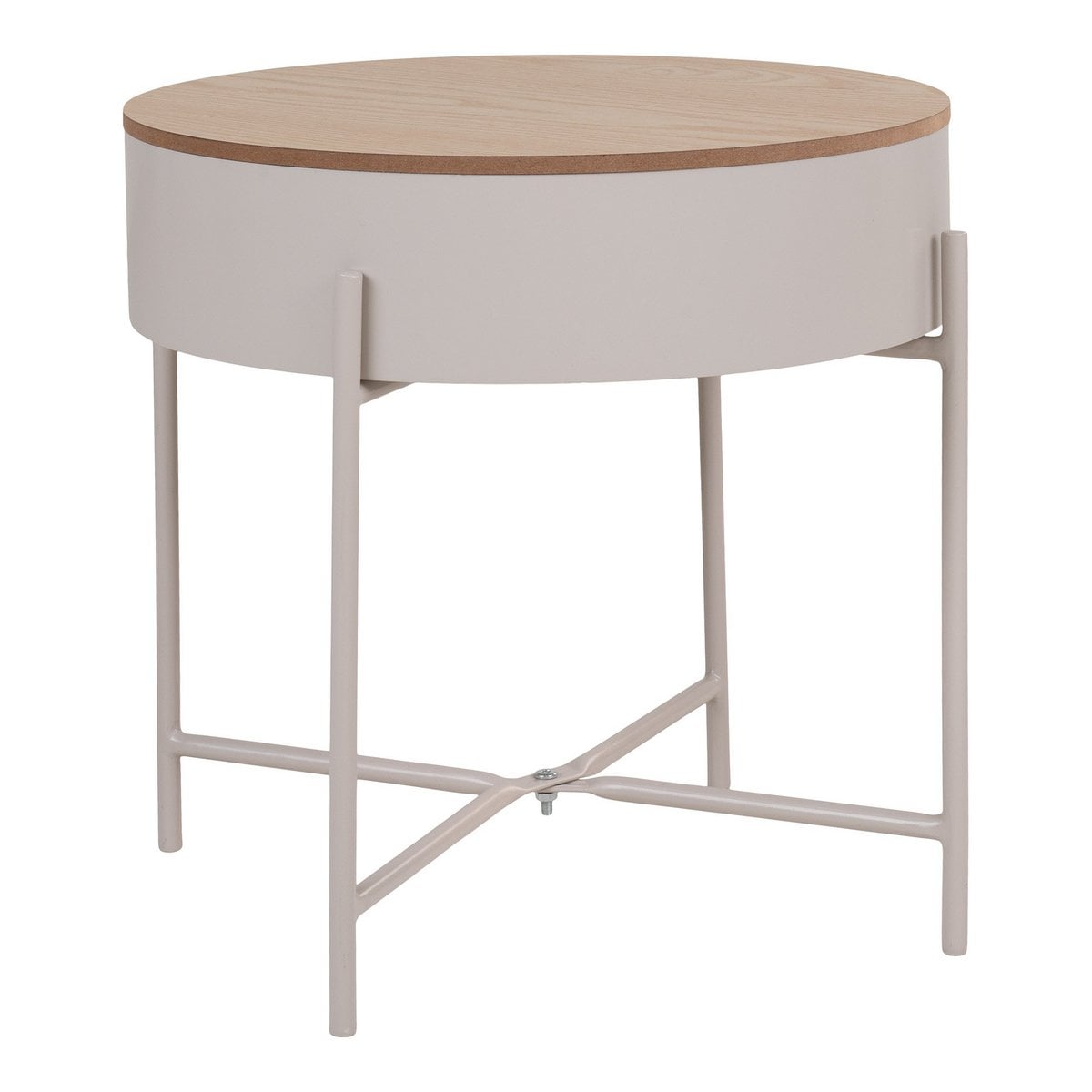 Détail de la finition beige-gris de la Sisco Side Table