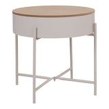 Détail de la finition beige-gris de la Sisco Side Table