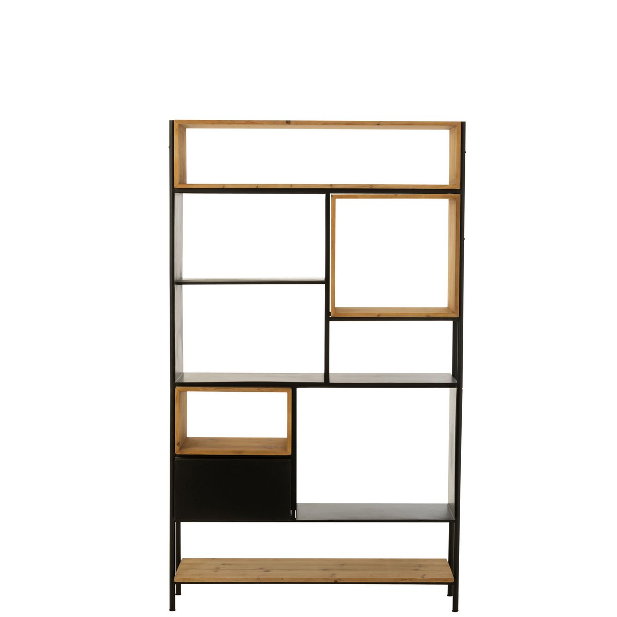 Étagère Tina J-Line avec objets de décoration, ambiance chic
