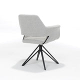 Champagne en peluche de tissu de fauteuil Katy, tourne le pied