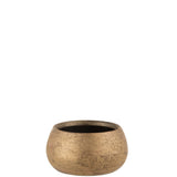 Pot de fleur J-Line doré, vue latérale montrant la finition et le design moderne