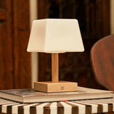 Lampe de table rechargeable en bois marron clair Tommy