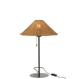 Lampe de table J-Line en métal et rotin noir, vue avant