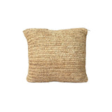 La Housse de Coussin Raffia Flores Carrée - Naturel - 40x40