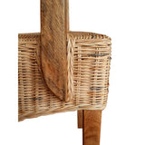 Chaise de salle à manger chaise en rotin avec accoudoirs tabac Perth chaise en osier fauteuil en rotin durable