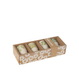 Set de quatre coquetiers J-Line en céramique verte, en boîte