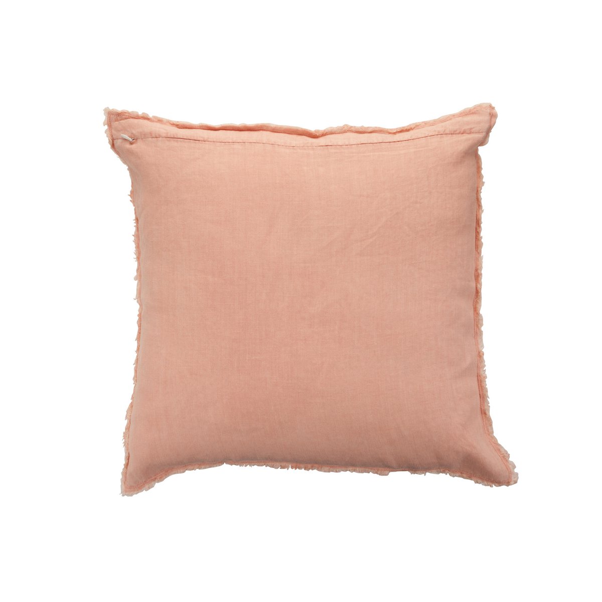 Coussin J-Line Stonewashed en lin abricot - vue avant