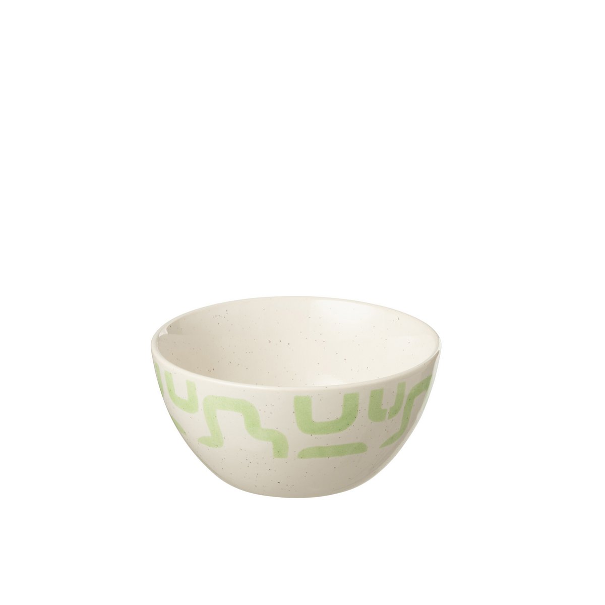 Bol J-Line Pattern en porcelaine vert, mise en scène sur table