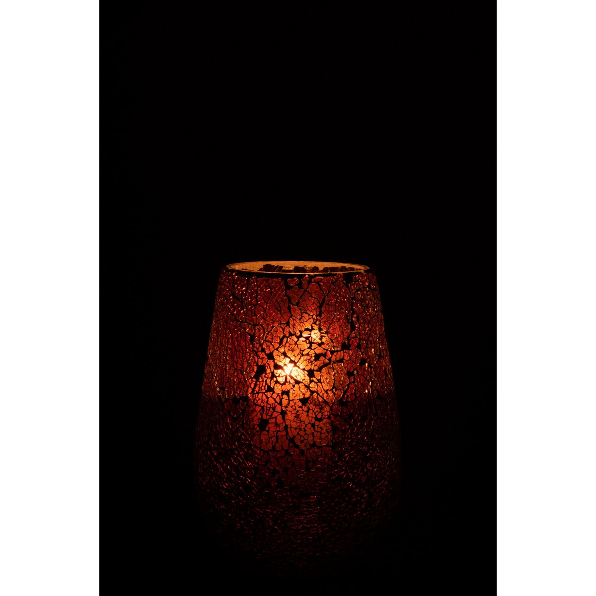 Bougeoir J-Line Ali en verre marron, détail du design