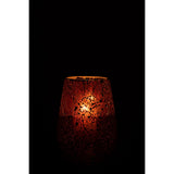 Bougeoir J-Line Ali en verre marron, détail du design