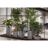 Cache-pot en polyester gris 35 cm
