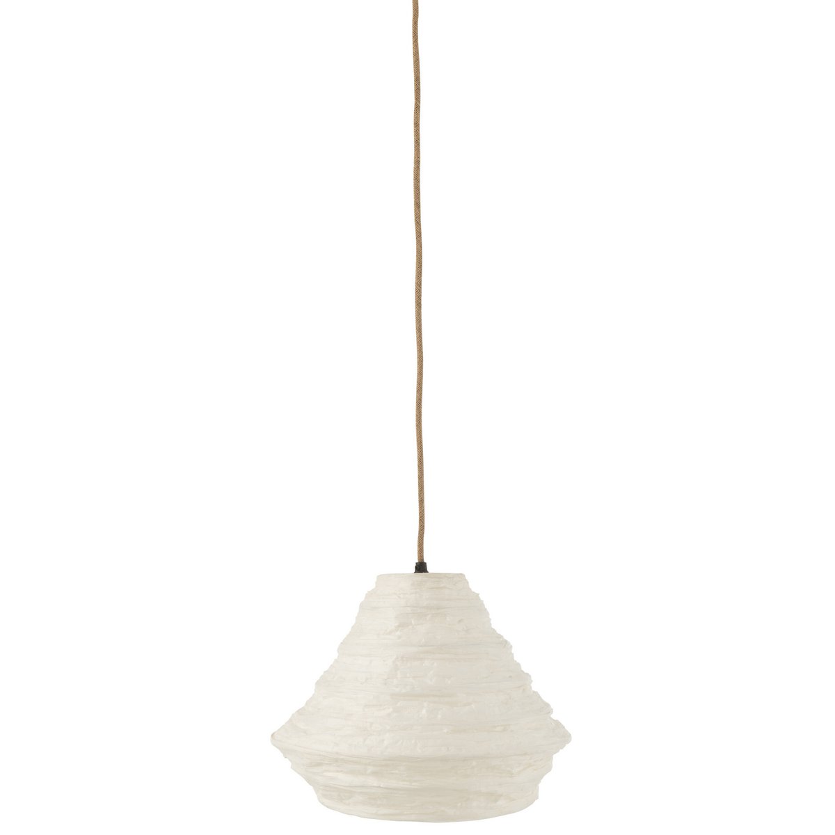 Vue rapprochée de la texture en raphia de la lampe J-Line