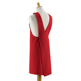 Détail du tissu du tablier Gen Rouge, coton recyclé et polyester