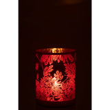 Lanterne J-Line Fleurs sur une table, ambiance chaleureuse