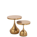 Table d'appoint J-Line Drop avec une ambiance chaleureuse