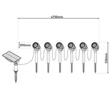 Solar / Earthpout 6 Set "Nomi" Env. 475 cm de long, en plastique noir, blanc chaud
