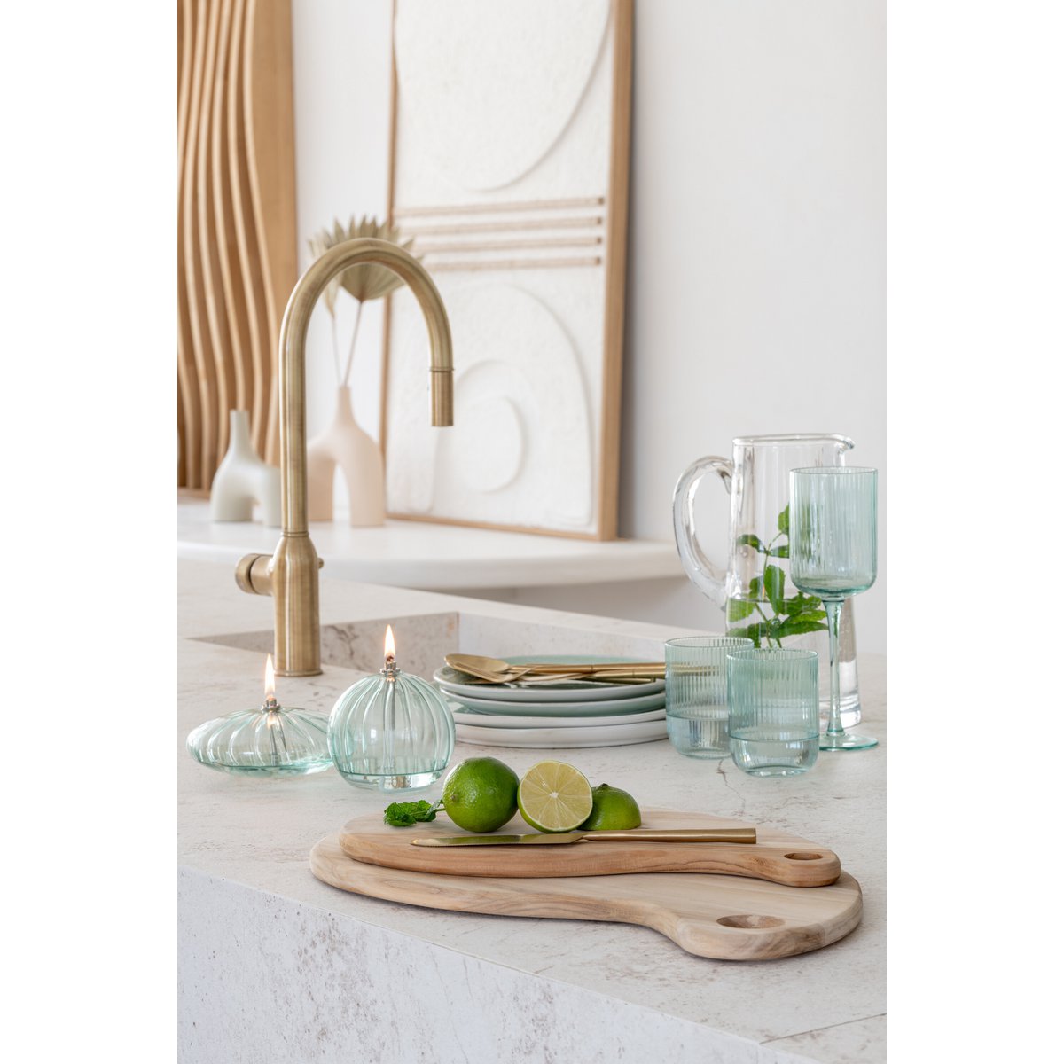 Planche J-Line Terong Teak avec couteau de chef
