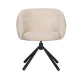 Détail du revêtement en tissu de la chaise rotative Pebble