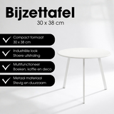 Table d'appoint d'extérieur Seattle Blanc
