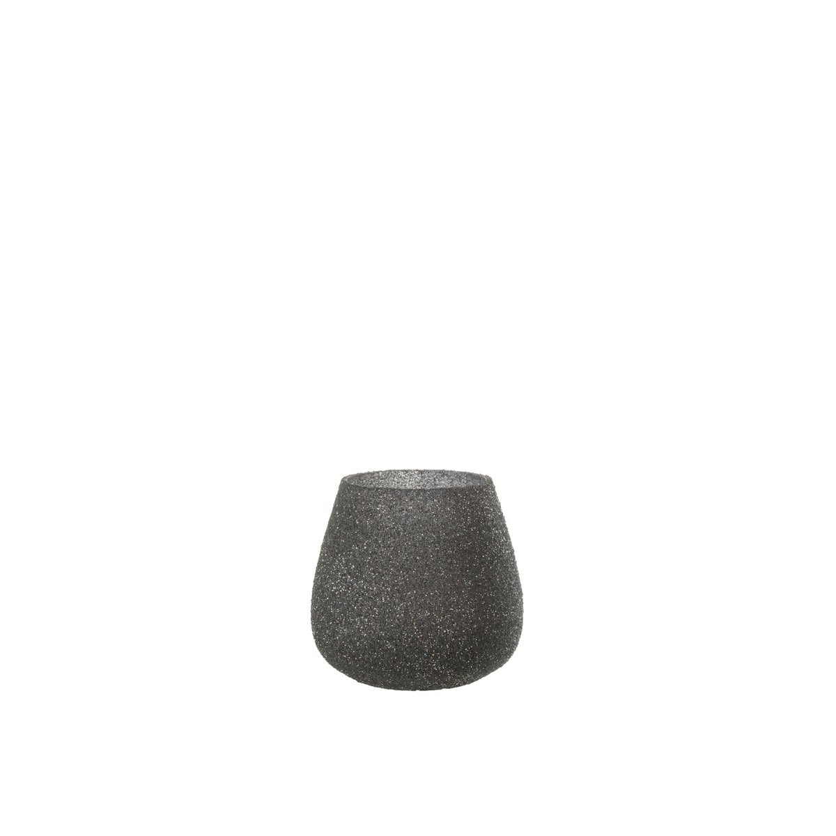 Lanterne J-Line Glitter en verre mauve, vue de face