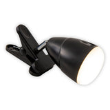Lampe de serrage LED en métal et en plastique en noir, avec des LED intégrées