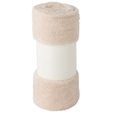 Couverture J-Line Snuggle rose clair en polyester, vue d'ensemble