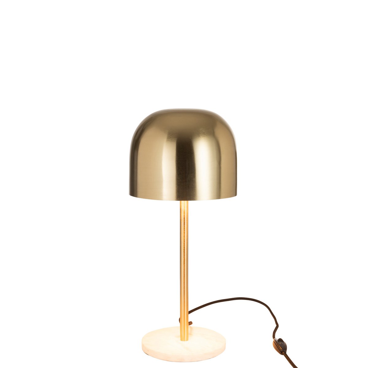 Lampe de table J-Line Queen en or avec base en marbre, vue de face