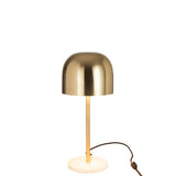 Lampe de table J-Line Queen en or avec base en marbre, vue de face