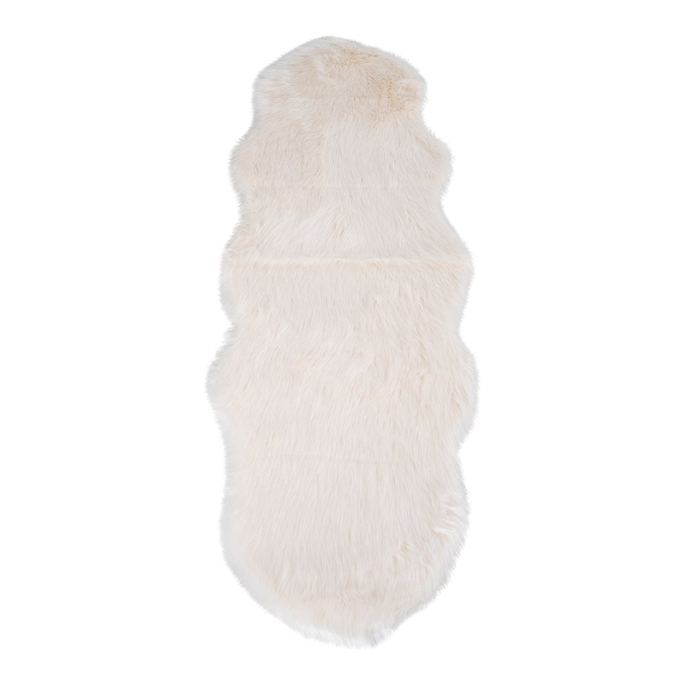 Tapis ivoire en polyester, style scandinave
