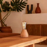 Lampe de table rechargeable marron clair Zavi