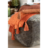 J-Line coussin Brush Square - coton - orange