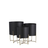 Set de supports pour plantes Bélier Noir