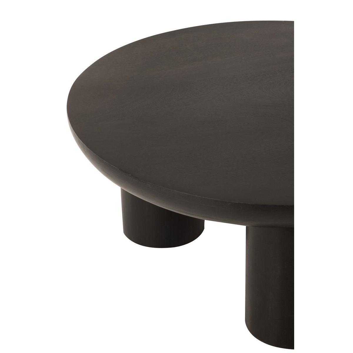 Table basse J-Line Trio en bois noir - détail du bois