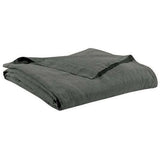 Drap plat stonewashed Zeff/Zephyr Tonnerre avec texture en lin