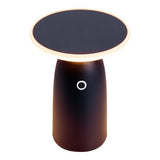 LED SOLAIRE LED "Ada" noir pour l'extérieur, lampe de table à LED en métal et en plastique 22,5 x 16 cm