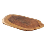 Tranche d'arbre de planche de service collé 34x16cm ou 52x24cm de service décoration comprimé acacia massive