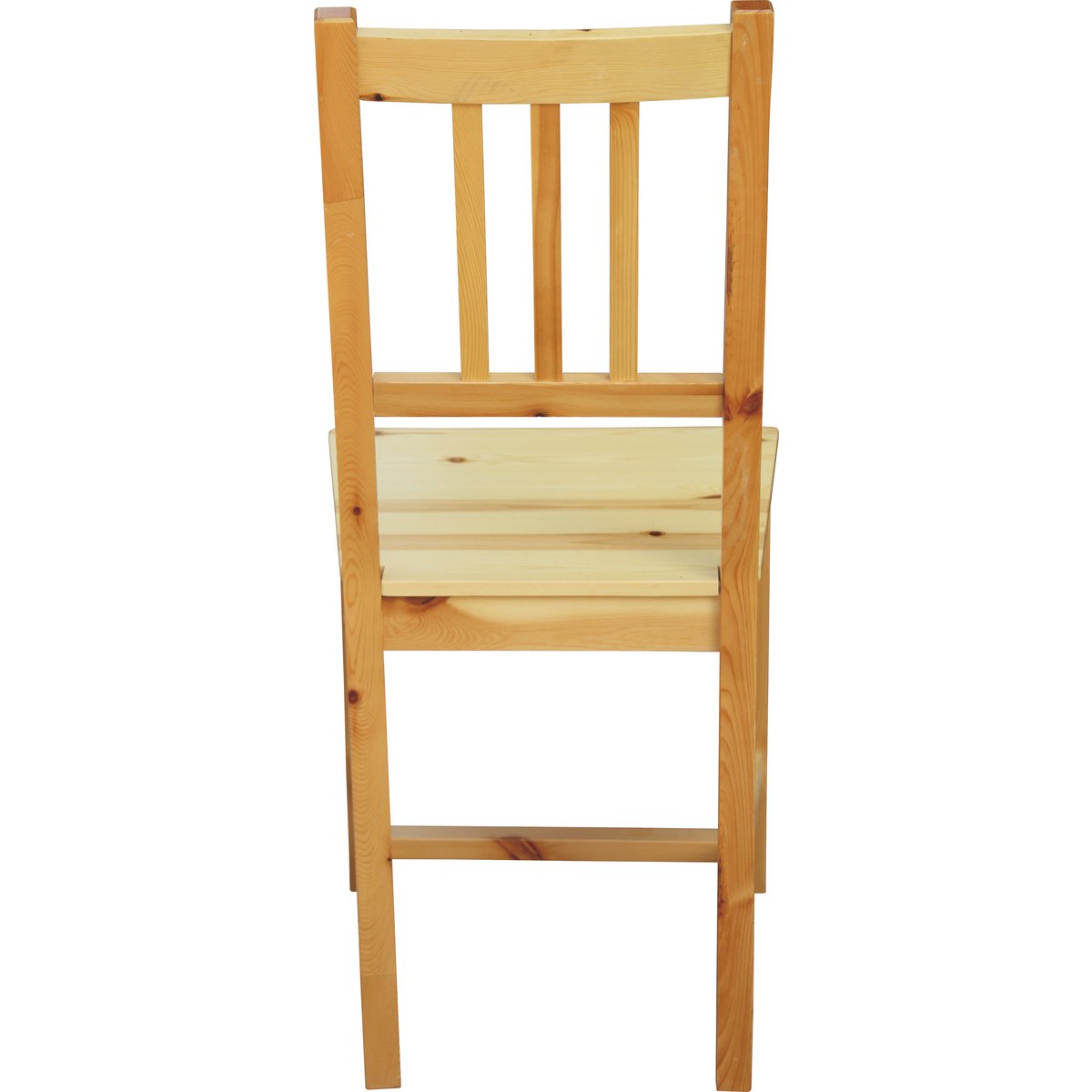 Chaise scandinave, vue arrière montrant le dossier
