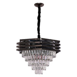 Lampe suspendue noire en cristal | 60 cm