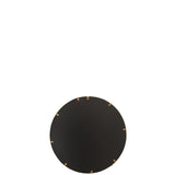 Miroir Aurora Round J-Line accroché dans un salon élégant