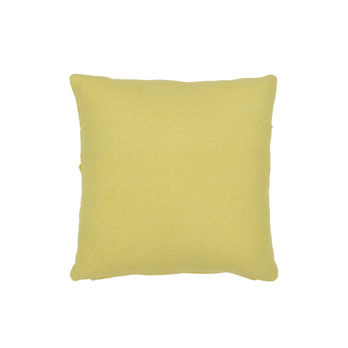 Coussin Leaves J-Line en coton citron vert avec motif feuilles