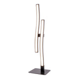 Lampe à table à LED "Onda", lampe de table en métal et en plastique en noir, avec des LED fermement construites, éclairage pour le salon, le bureau ou le chevet Tableau 44 cm de haut
