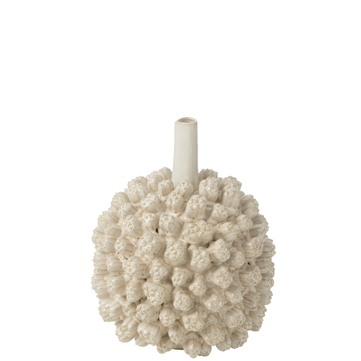 Vase Saki sur une table, décoré avec des fleurs fraîches
