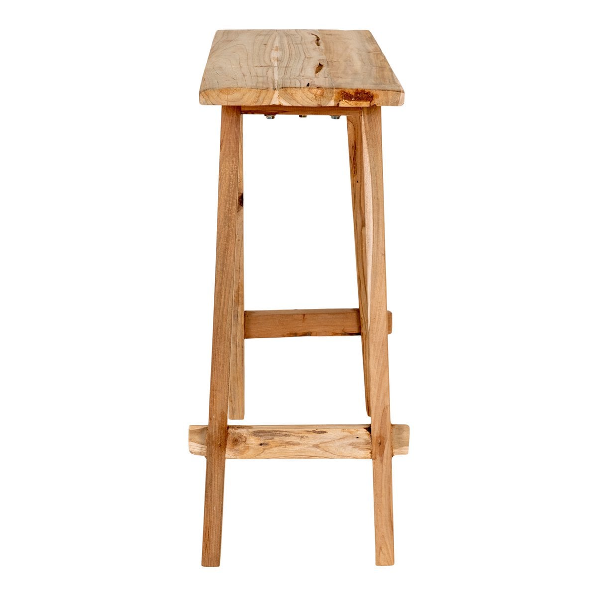 Table Console Girona en teck recyclé dans un salon moderne