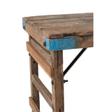 Console J-Line Bois Vieilli Recyclé Marron - Détail des pieds