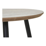 Table basse Aalst - Noir/Beige, Acier, MDF, Ø55x45cm